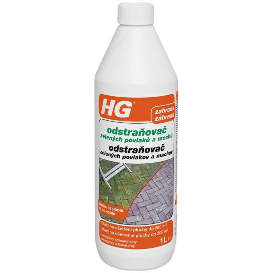 HG odstraňovač zelených povlakov a machu 1l