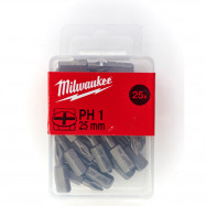 Milwaukee skrutkovací bit PH1 25mm (25 ks)