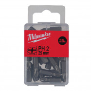 Milwaukee skrutkovací bit PH2 25mm (25 ks)