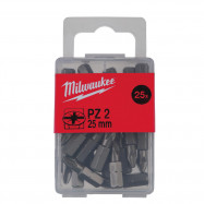 Milwaukee skrutkovací bit PZ2 25 mm (25 ks)