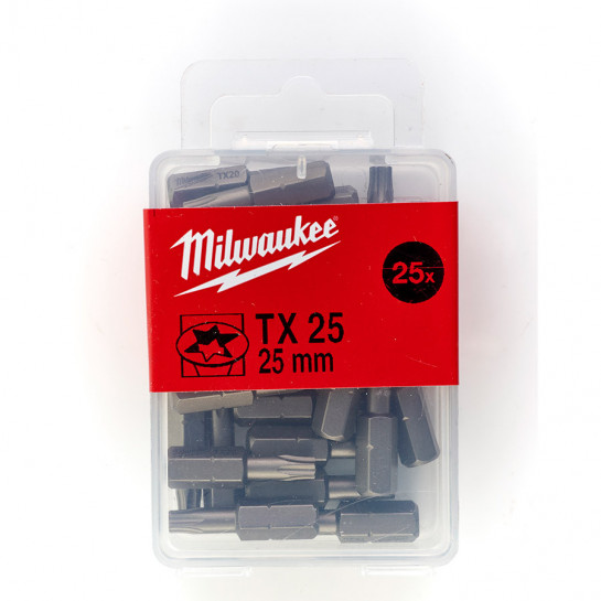 Milwaukee skrutkovací bit TX 25 25 mm (25 ks)