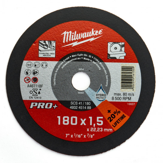 Milwaukee rezný kotúč na tenký kov PRO+ SCS 41 / 180 x 1,5 mm