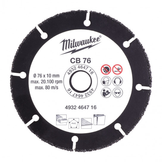 Upraviť: Milwaukee karbidový rezný kotúč CB 76 mm