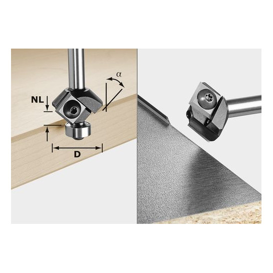 Festool S8 HW 45° D27 12x12 KL fazetovacia fréza s otočným nožom