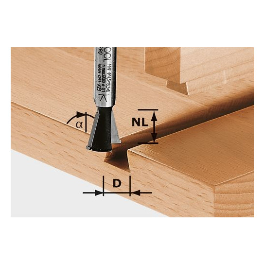 Festool HW S8 D14,3/13,5/15° fréza na rybinové spoje