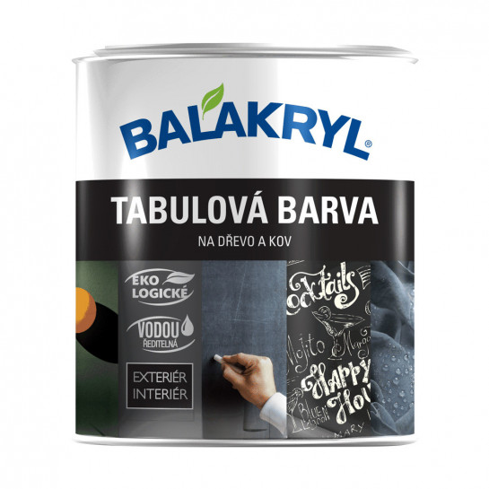Balakryl tabuľová farba čierna 0,75l