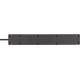 Brennenstuhl bremounta zásuvková lišta 6 násobná čierna 3m H05VV-F 3G1,5