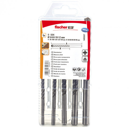Fischer D-SDX Set 5-12mm vrták do muriva (5 ks)