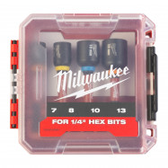 Milwaukee sada magnetických nástrčných kľúčov Shockwave (4 ks)