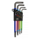 BAHCO C1997LM/9P sada farebných imbusových L-kľúčov dlhých s guličkou (9 ks)