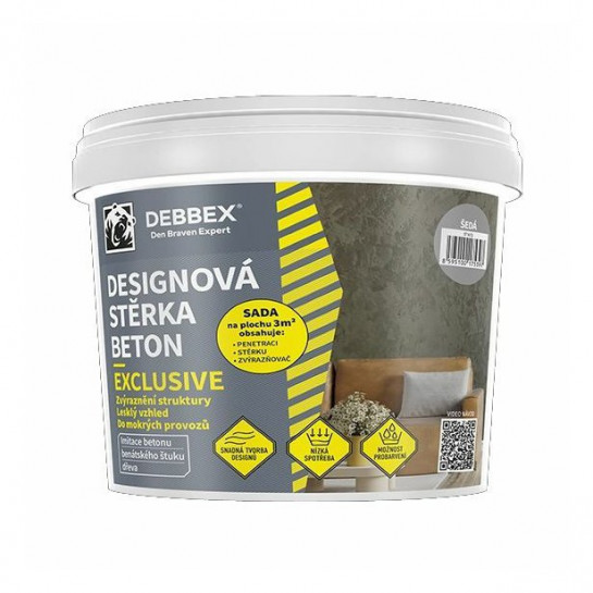 DEN BRAVEN design.stierka BETÓN EXKLUSIV (sivá)