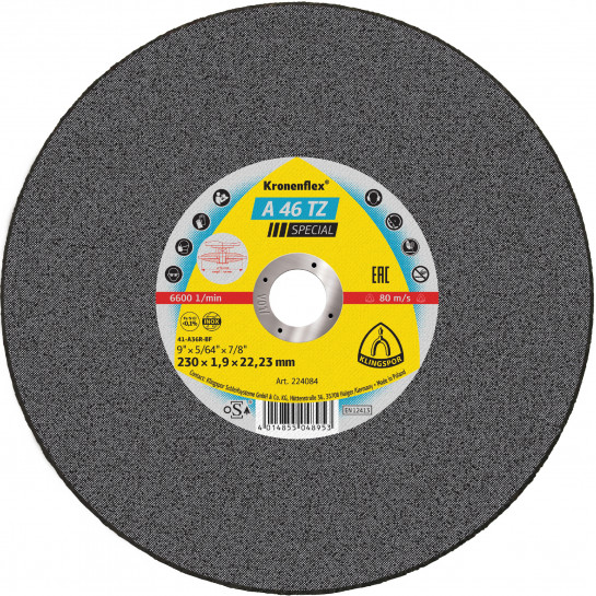 Klingspor A46TZ Special rezný kotúč na nerez 230 x 1,9 mm