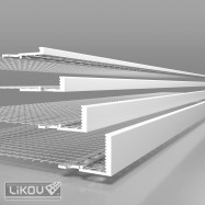LIKOV lišta PVC ukončovací profil omietky LC-L 2m