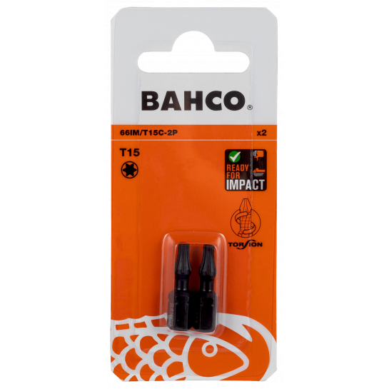 BAHCO skrutkovací bit Torsion T15 25mm (2ks)