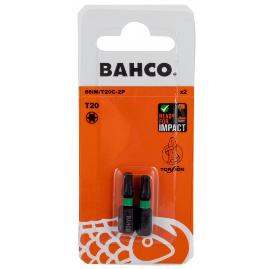 BAHCO skrutkovací bit Torsion T20 25mm (2ks)