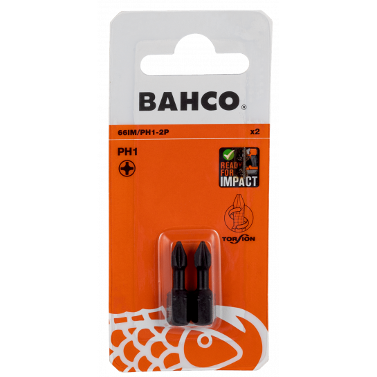 BAHCO skrutkovací bit Torsion PH1 25mm (2ks)