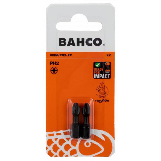 BAHCO skrutkovací bit Torsion PH2 25mm (2ks)