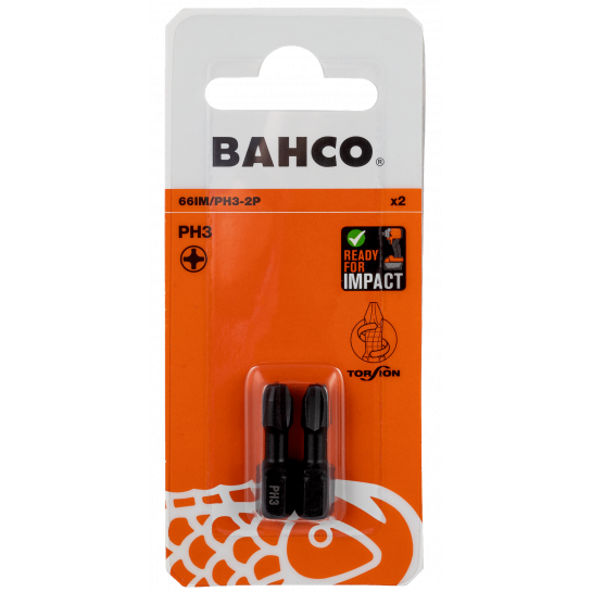 BAHCO skrutkovací bit Torsion PH3 25mm (2ks)