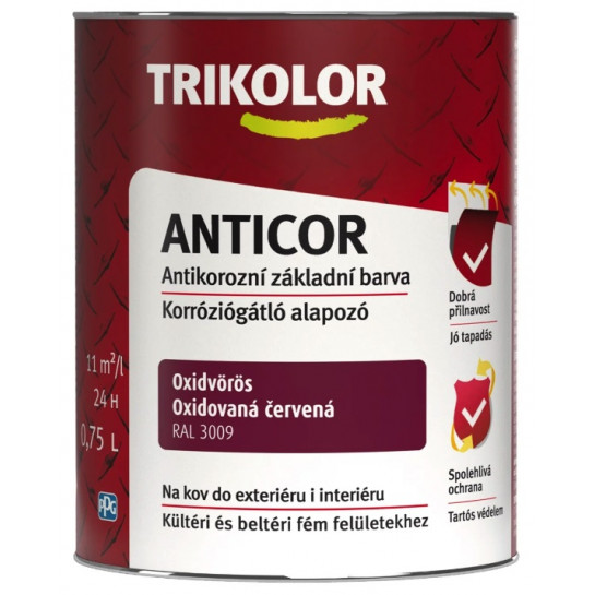 Trikolor Anticor 3009 červená farba 0,75l