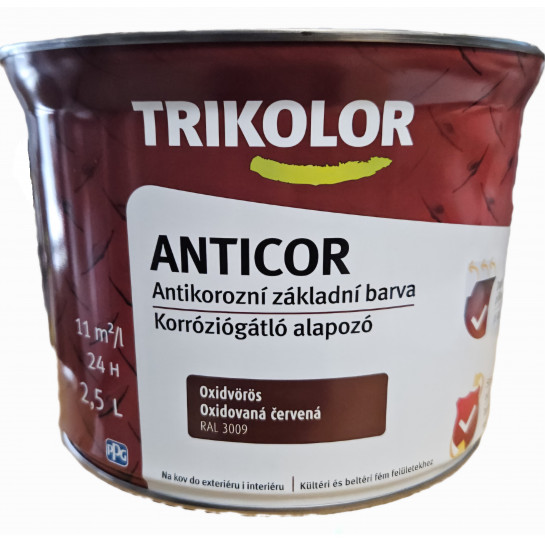 Trikolor Anticor 3009 červená farba 2,5l