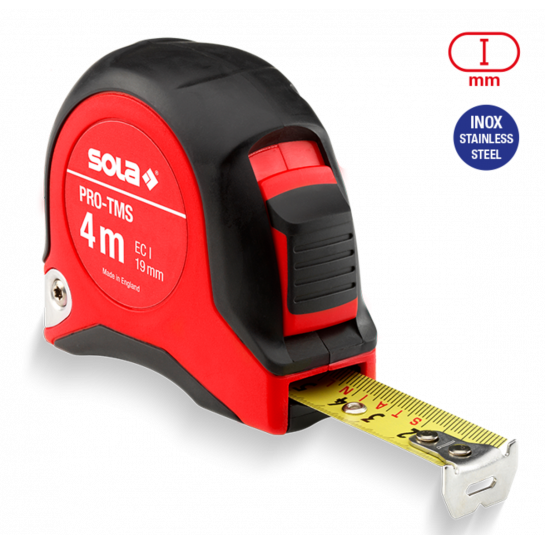 SOLA PRO-TMS 4 m svinovaci metr, 19 mm