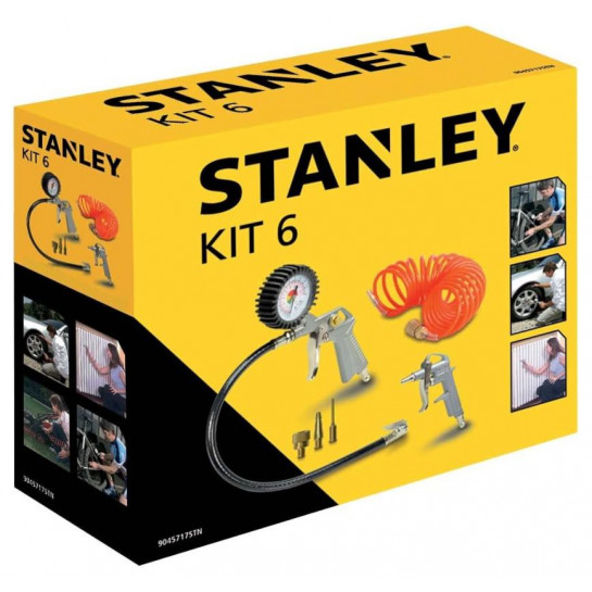 STANLEY 6-dielna sada príslušenstva ku kompresorom