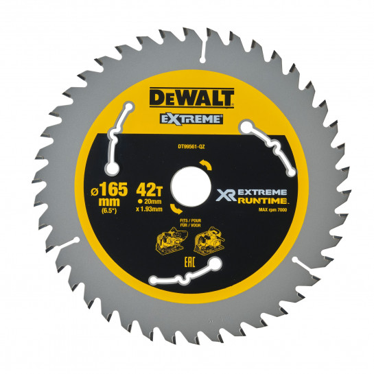 DeWALT pílový kotúč 165x20mm, 42t