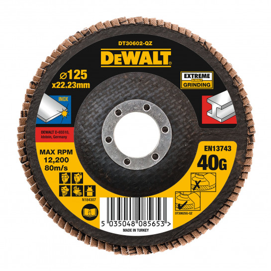DeWALT lamelový kotúč 125mm x 22.2 x 40G Typ 27 Jumbo