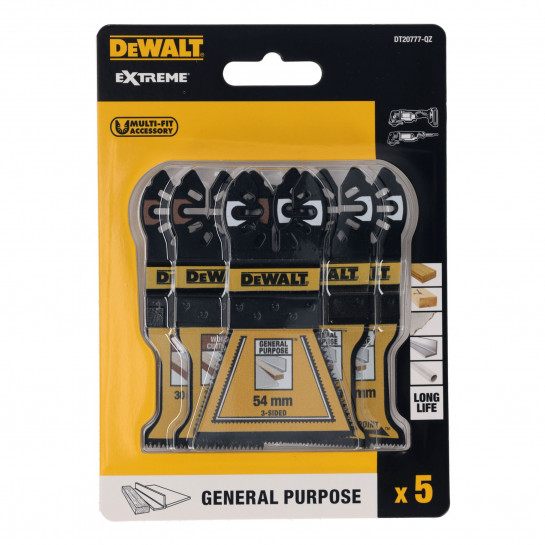 DeWalt sada zmiešaných oscilačných čepelí (5ks)