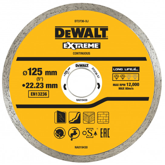 DeWALT DT3736-XJ Diamantový kotúč EXTREME® 125 mm x 22,23 mm x 1,6 mm