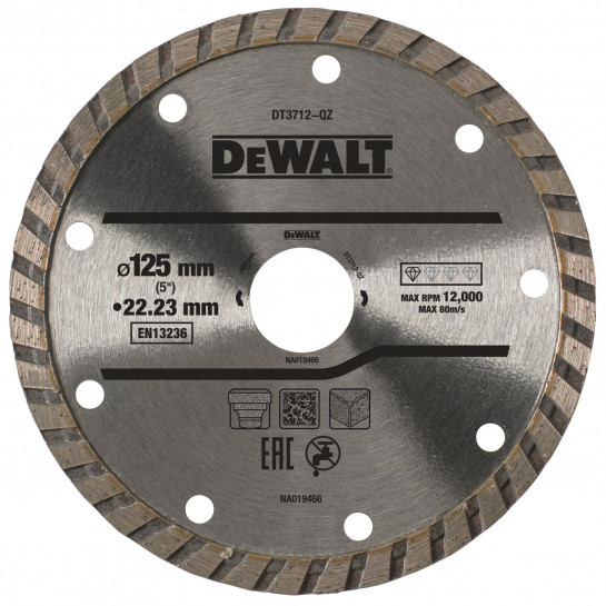 DeWALT DT3712-QZ Univerzálny diamantový kotúč Turbo 125mm x 22,23mm x 2,2mm