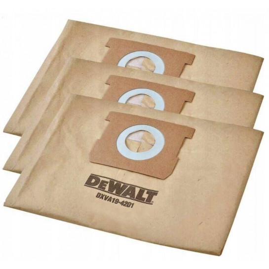 DeWALT DXVA19-4201 vrecká papierové pre vysávače 23-38L (3ks)