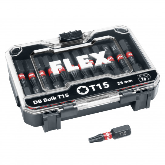 FLEX DB Bulk T15-25mm sada bitov (25ks)